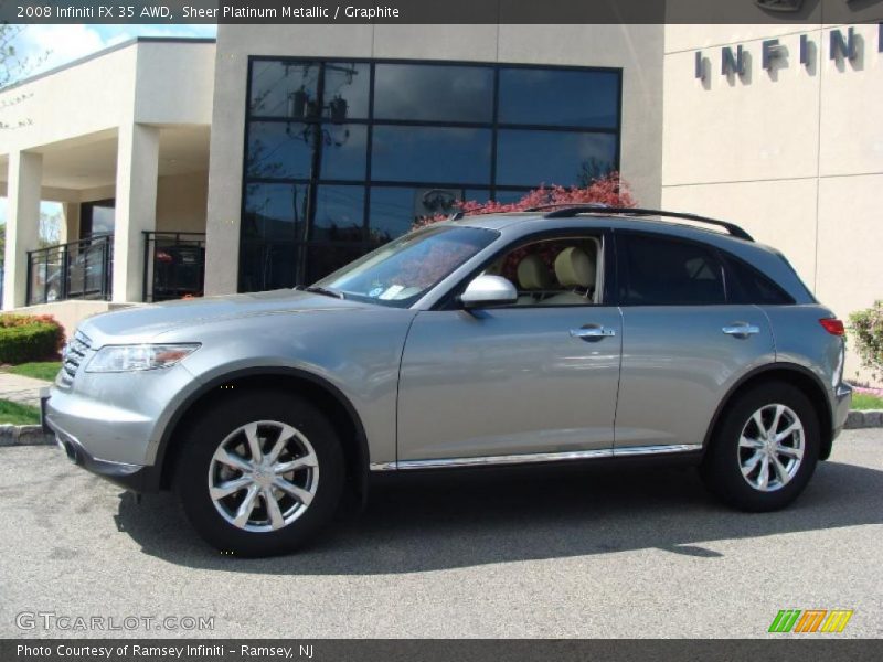 Sheer Platinum Metallic / Graphite 2008 Infiniti FX 35 AWD