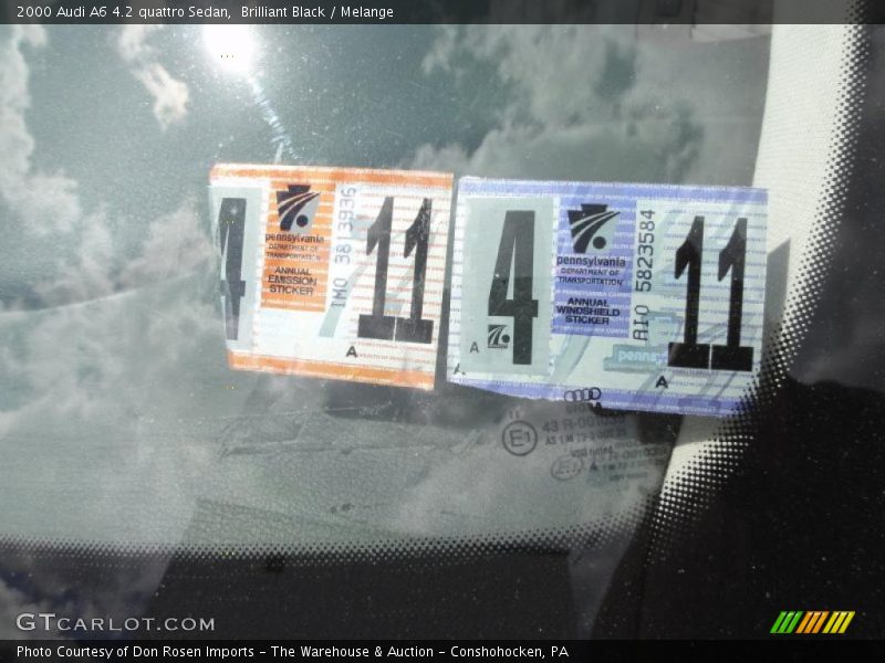 Brilliant Black / Melange 2000 Audi A6 4.2 quattro Sedan