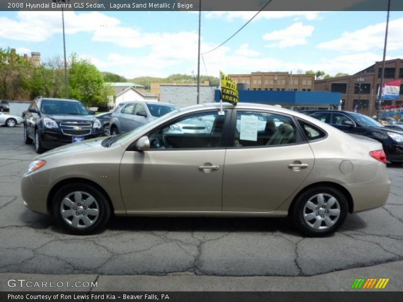 Laguna Sand Metallic / Beige 2008 Hyundai Elantra GLS Sedan