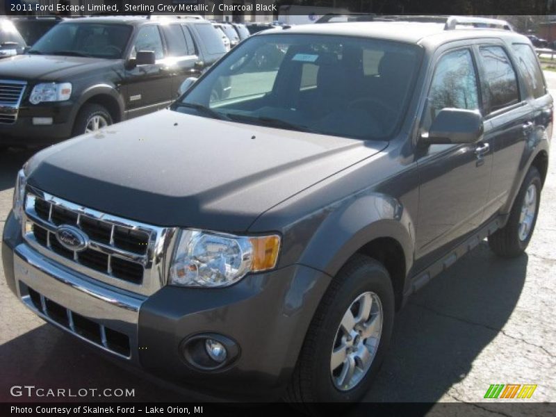 Sterling Grey Metallic / Charcoal Black 2011 Ford Escape Limited