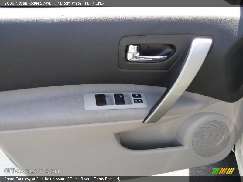 Phantom White Pearl / Gray 2008 Nissan Rogue S AWD