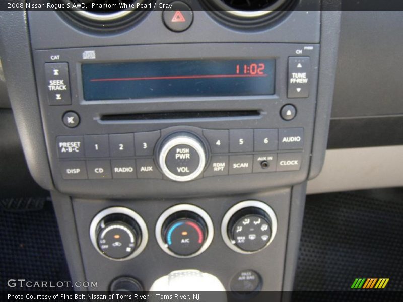 Phantom White Pearl / Gray 2008 Nissan Rogue S AWD