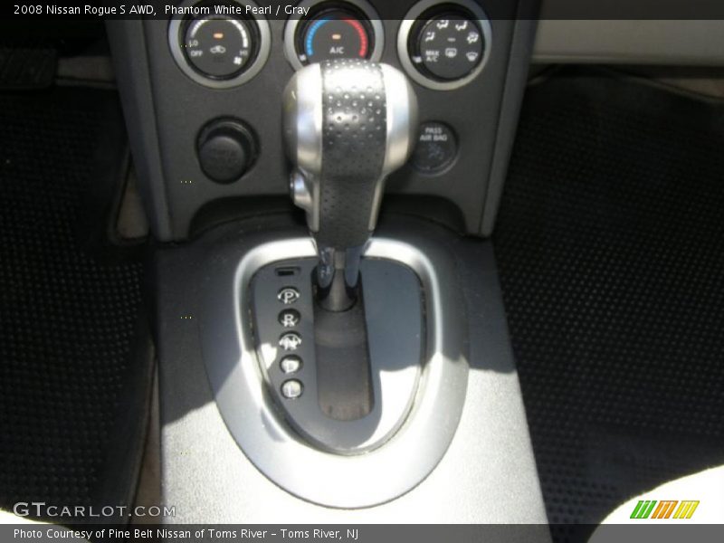 Phantom White Pearl / Gray 2008 Nissan Rogue S AWD