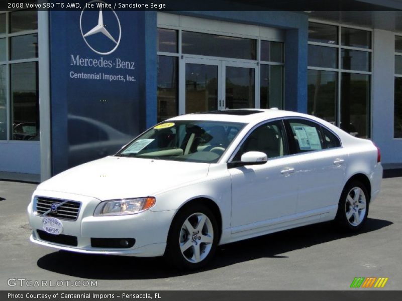 Ice White / Sandstone Beige 2008 Volvo S80 T6 AWD
