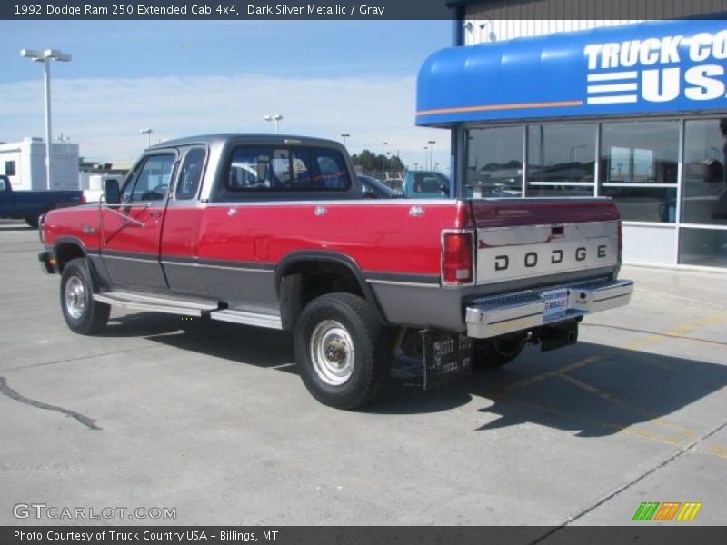 Dark Silver Metallic / Gray 1992 Dodge Ram 250 Extended Cab 4x4