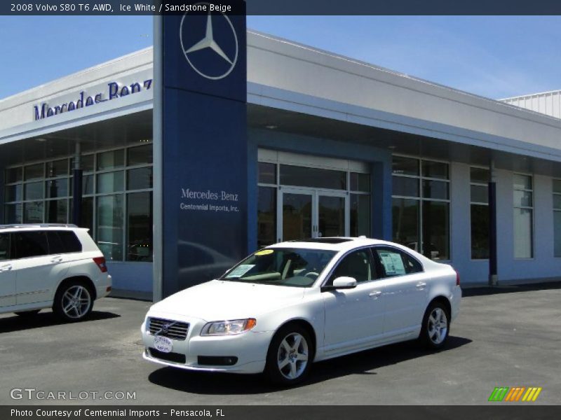Ice White / Sandstone Beige 2008 Volvo S80 T6 AWD