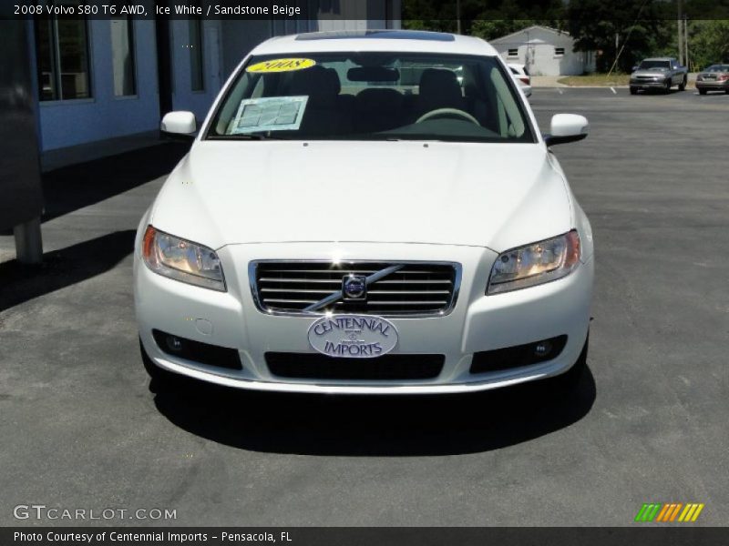 Ice White / Sandstone Beige 2008 Volvo S80 T6 AWD