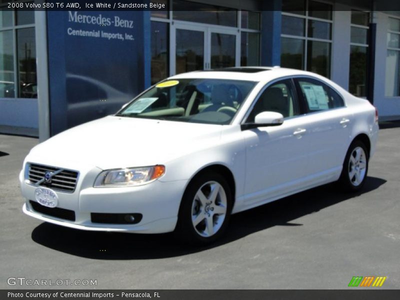 Ice White / Sandstone Beige 2008 Volvo S80 T6 AWD