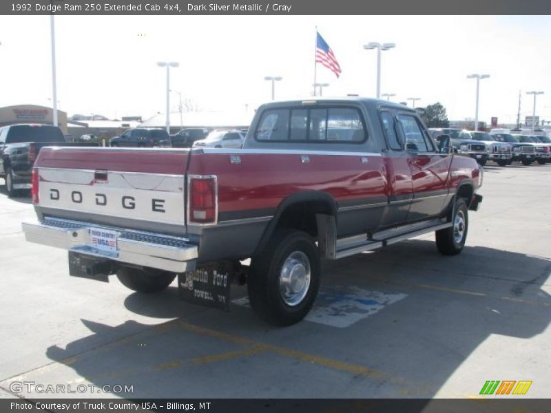 Dark Silver Metallic / Gray 1992 Dodge Ram 250 Extended Cab 4x4