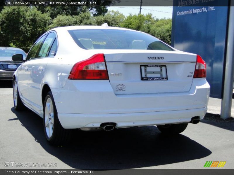 Ice White / Sandstone Beige 2008 Volvo S80 T6 AWD