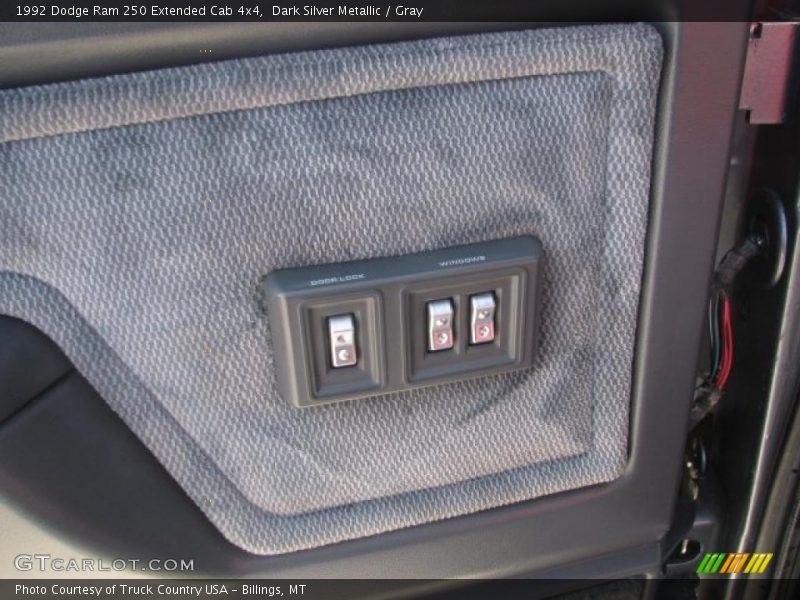 Dark Silver Metallic / Gray 1992 Dodge Ram 250 Extended Cab 4x4
