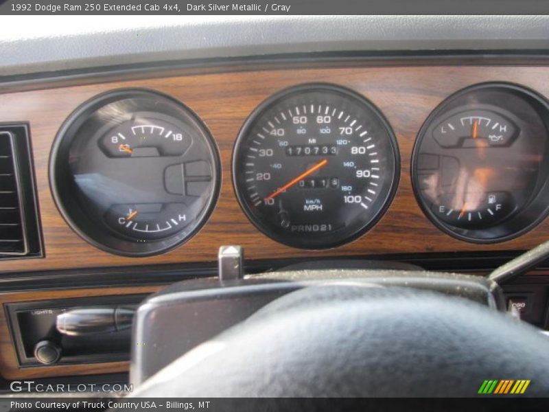  1992 Ram 250 Extended Cab 4x4 Extended Cab 4x4 Gauges