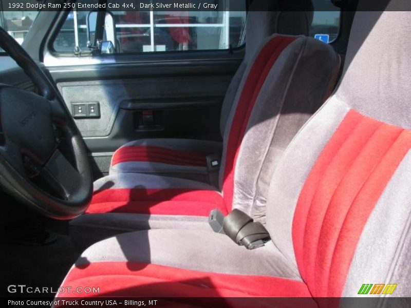 Dark Silver Metallic / Gray 1992 Dodge Ram 250 Extended Cab 4x4