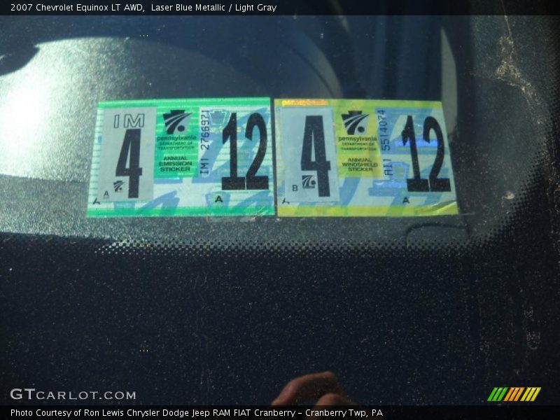 Laser Blue Metallic / Light Gray 2007 Chevrolet Equinox LT AWD