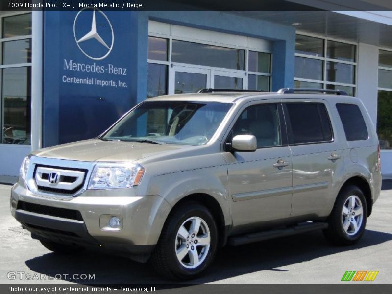 Mocha Metallic / Beige 2009 Honda Pilot EX-L