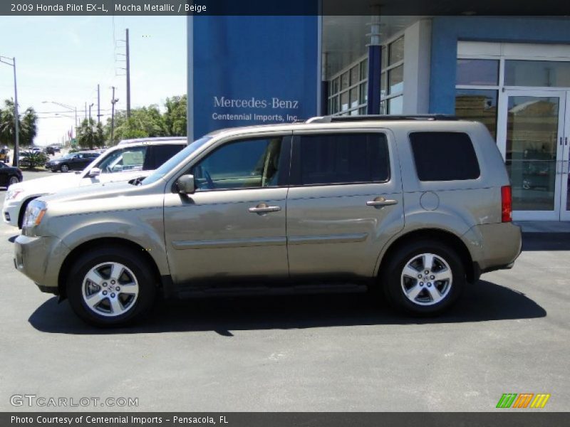 Mocha Metallic / Beige 2009 Honda Pilot EX-L