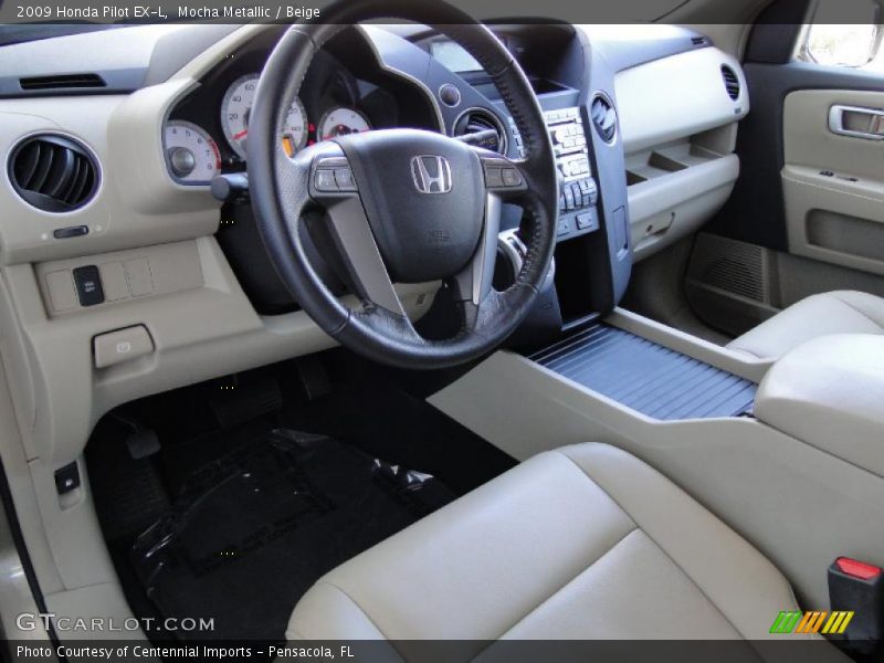 Mocha Metallic / Beige 2009 Honda Pilot EX-L