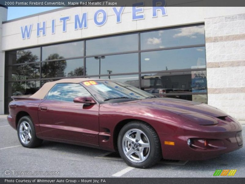 Maple Red Metallic / Taupe 2000 Pontiac Firebird Convertible