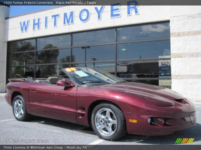 Maple Red Metallic / Taupe 2000 Pontiac Firebird Convertible