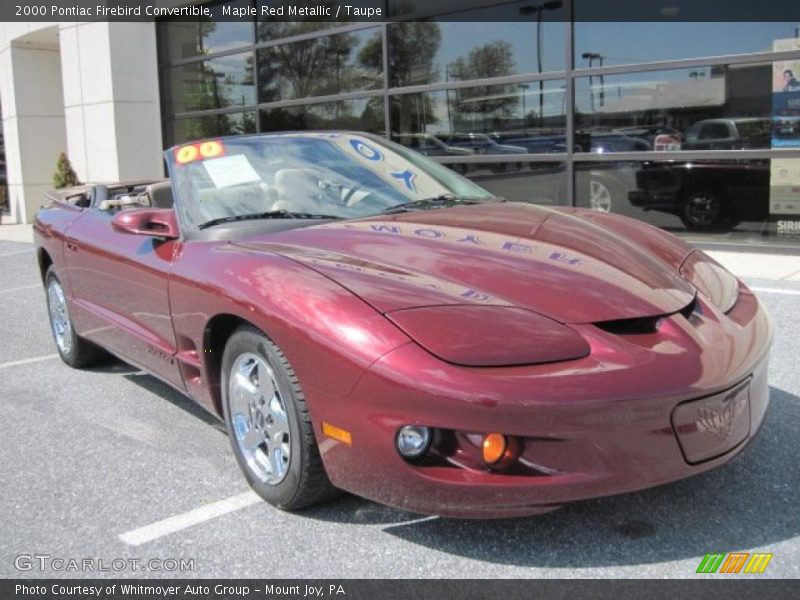 Maple Red Metallic / Taupe 2000 Pontiac Firebird Convertible