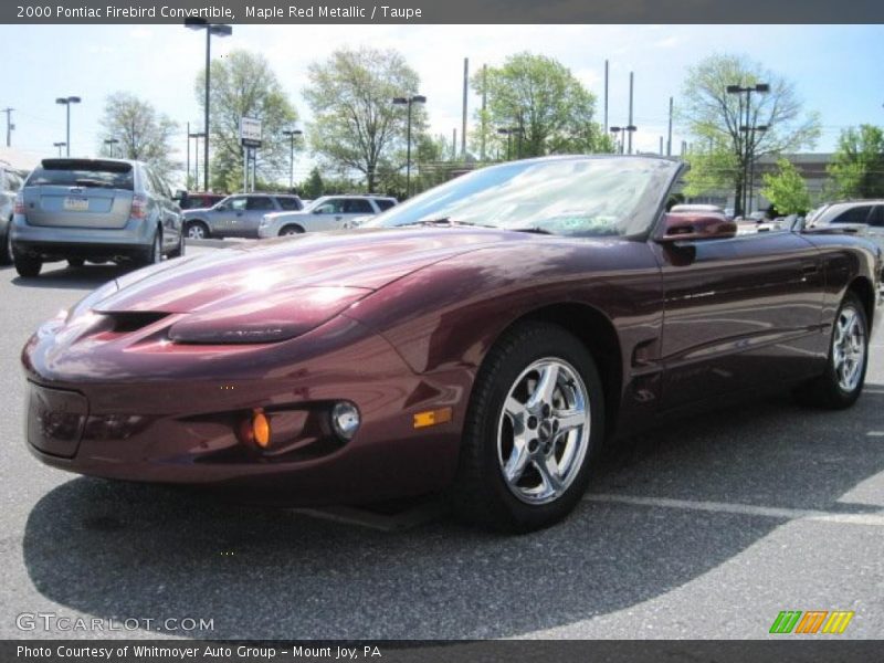 Maple Red Metallic / Taupe 2000 Pontiac Firebird Convertible