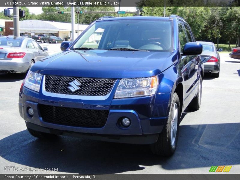 Deep Sea Blue Metallic / Black 2010 Suzuki Grand Vitara Limited