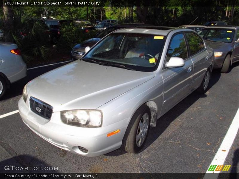 Silver Pewter / Gray 2003 Hyundai Elantra GLS Sedan