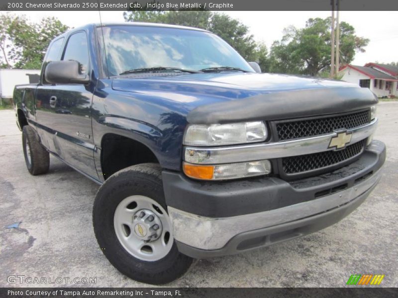 Indigo Blue Metallic / Graphite 2002 Chevrolet Silverado 2500 Extended Cab