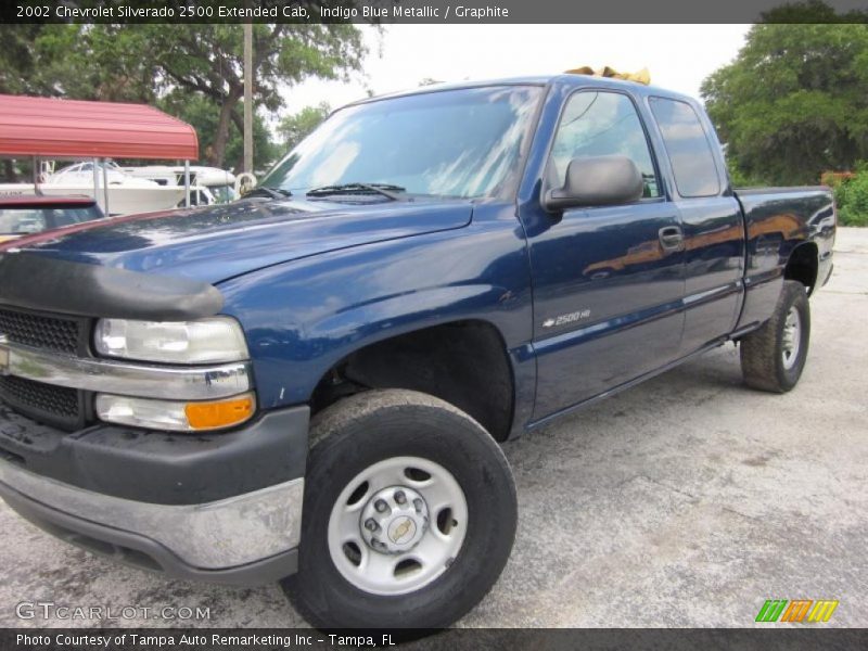 Indigo Blue Metallic / Graphite 2002 Chevrolet Silverado 2500 Extended Cab