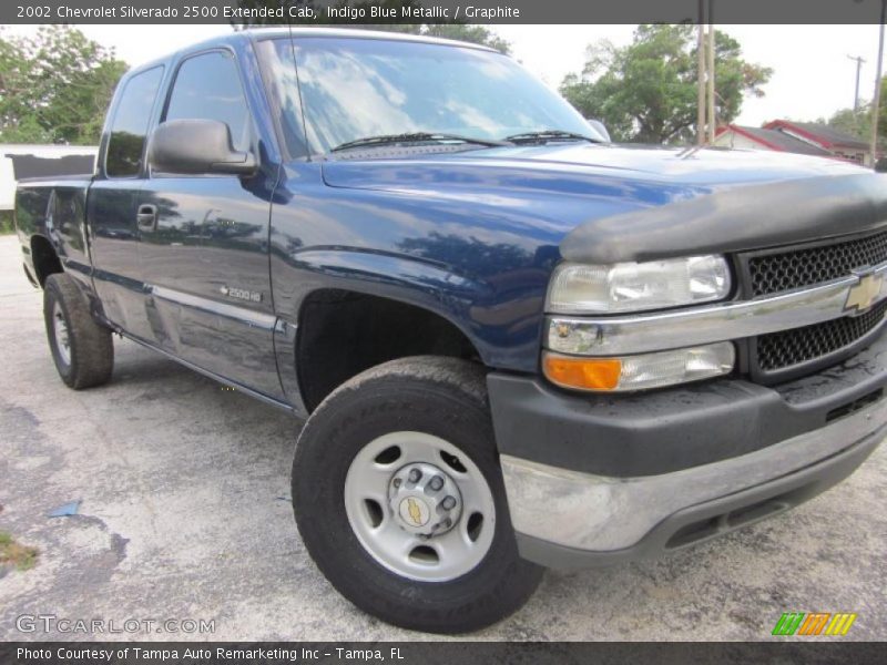 Indigo Blue Metallic / Graphite 2002 Chevrolet Silverado 2500 Extended Cab