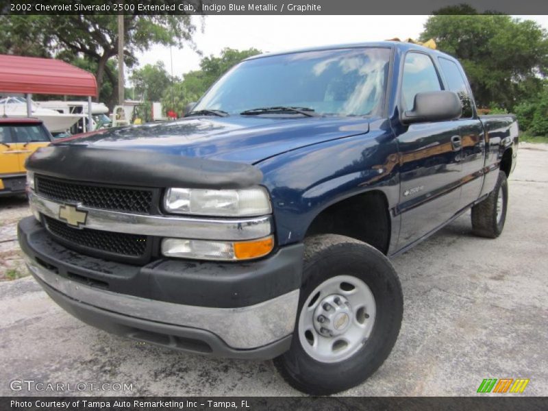 Indigo Blue Metallic / Graphite 2002 Chevrolet Silverado 2500 Extended Cab