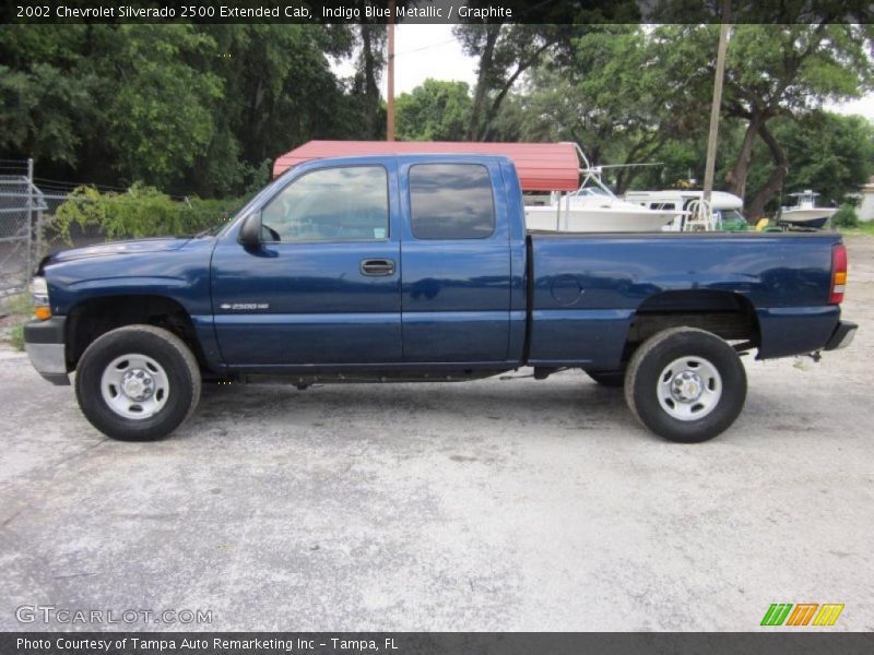 Indigo Blue Metallic / Graphite 2002 Chevrolet Silverado 2500 Extended Cab