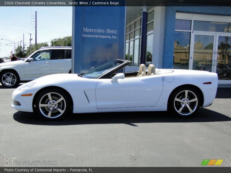 Arctic White / Cashmere Beige 2009 Chevrolet Corvette Convertible