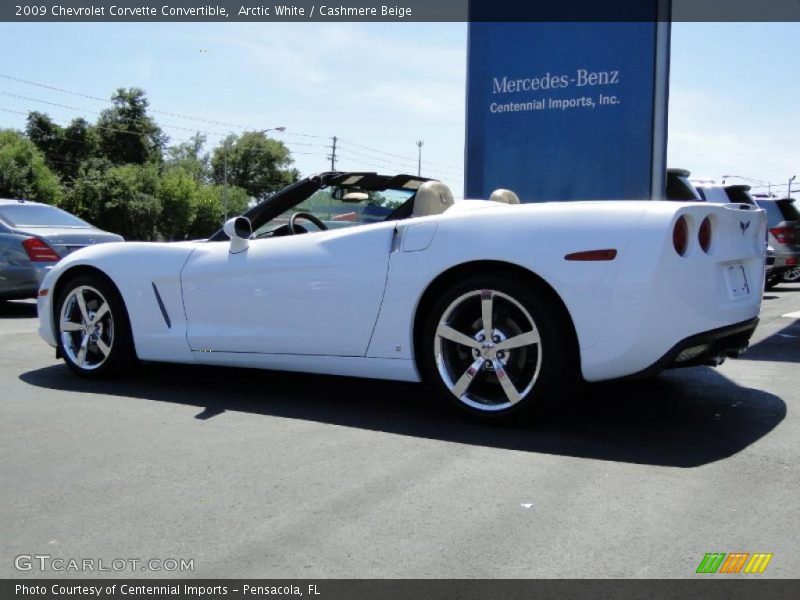 Arctic White / Cashmere Beige 2009 Chevrolet Corvette Convertible