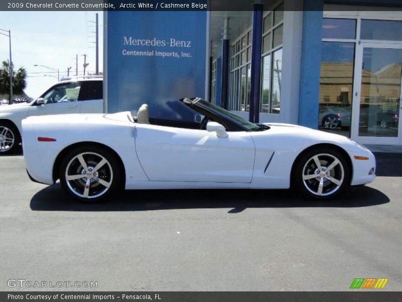 Arctic White / Cashmere Beige 2009 Chevrolet Corvette Convertible