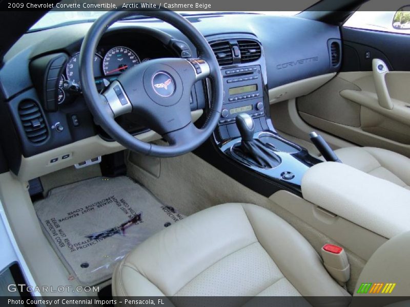 Arctic White / Cashmere Beige 2009 Chevrolet Corvette Convertible