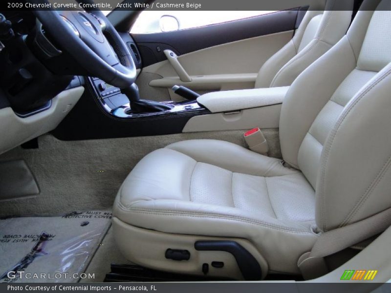 Arctic White / Cashmere Beige 2009 Chevrolet Corvette Convertible