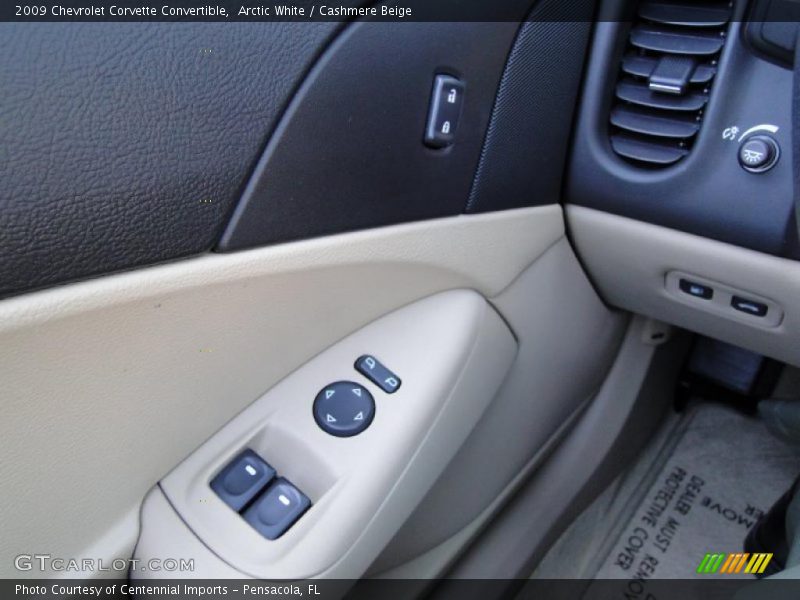 Arctic White / Cashmere Beige 2009 Chevrolet Corvette Convertible