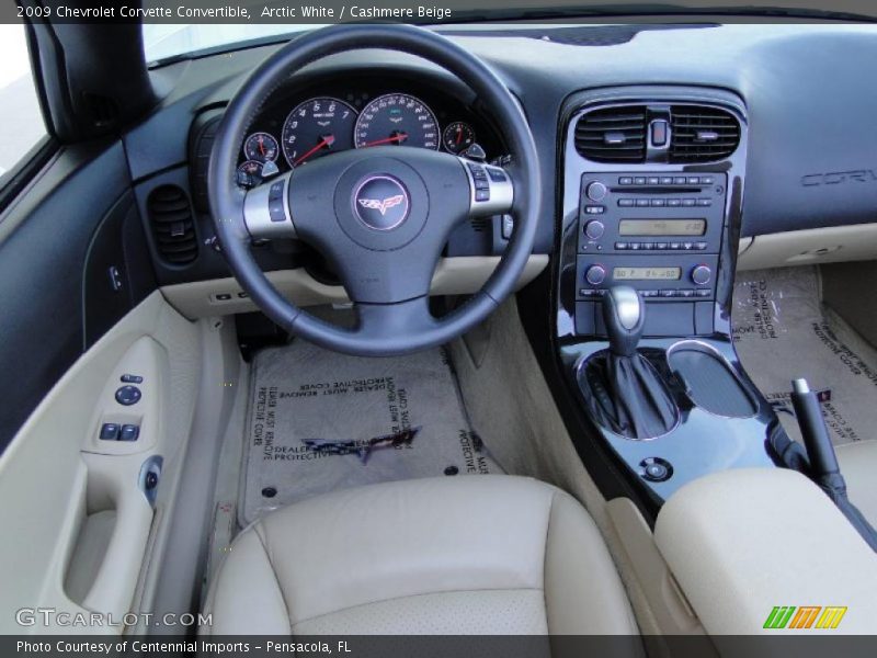 Arctic White / Cashmere Beige 2009 Chevrolet Corvette Convertible