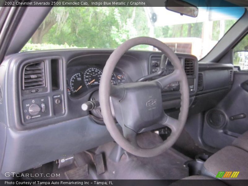 Indigo Blue Metallic / Graphite 2002 Chevrolet Silverado 2500 Extended Cab