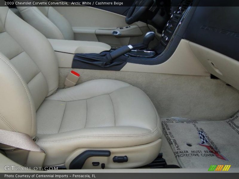 Arctic White / Cashmere Beige 2009 Chevrolet Corvette Convertible