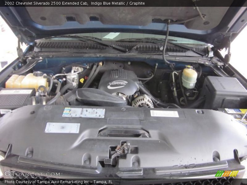 Indigo Blue Metallic / Graphite 2002 Chevrolet Silverado 2500 Extended Cab