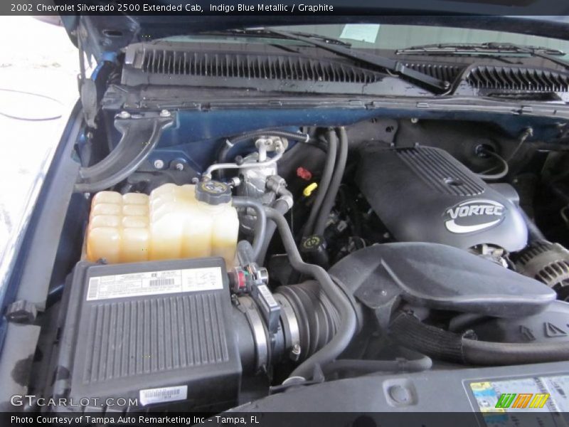 Indigo Blue Metallic / Graphite 2002 Chevrolet Silverado 2500 Extended Cab