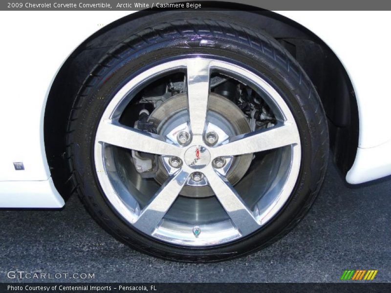 Arctic White / Cashmere Beige 2009 Chevrolet Corvette Convertible