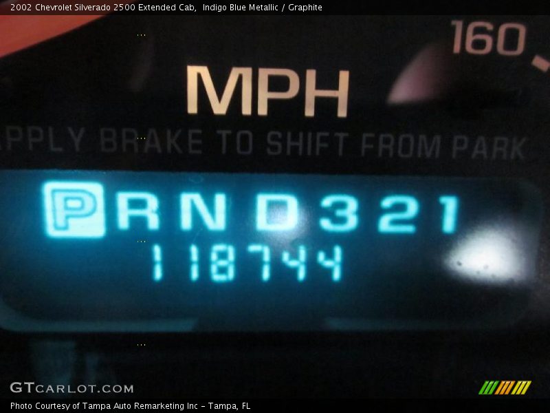 Indigo Blue Metallic / Graphite 2002 Chevrolet Silverado 2500 Extended Cab