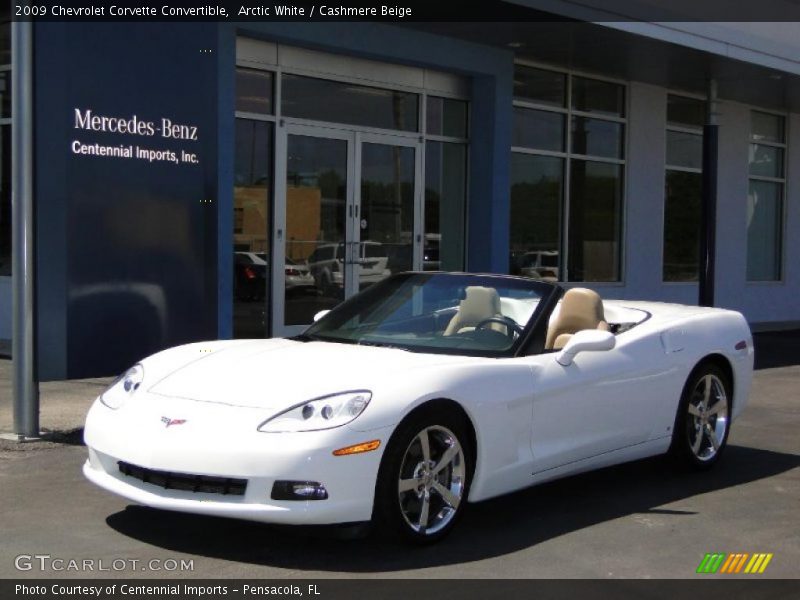 Arctic White / Cashmere Beige 2009 Chevrolet Corvette Convertible