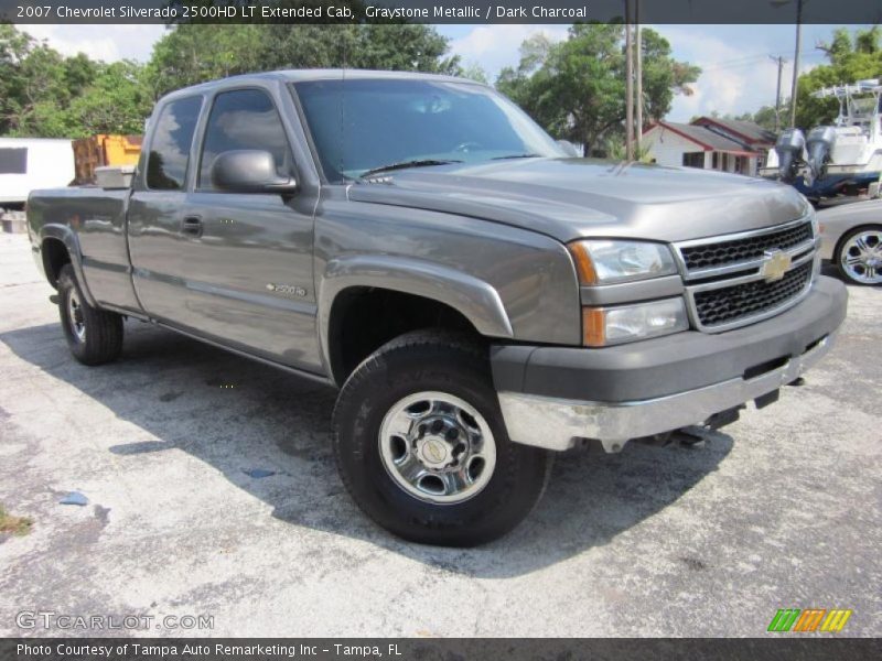 Graystone Metallic / Dark Charcoal 2007 Chevrolet Silverado 2500HD LT Extended Cab