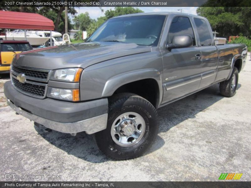 Graystone Metallic / Dark Charcoal 2007 Chevrolet Silverado 2500HD LT Extended Cab