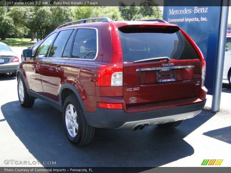 Ruby Red Metallic / Taupe 2007 Volvo XC90 3.2 AWD