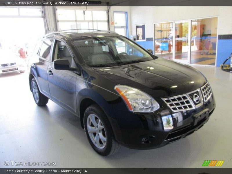 Wicked Black / Gray 2008 Nissan Rogue SL AWD